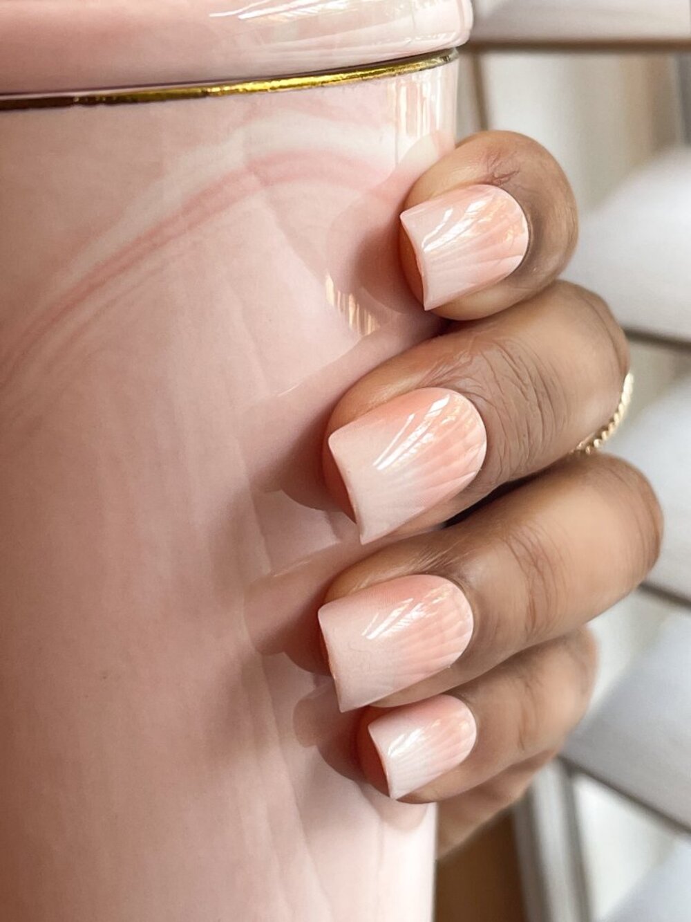 Cloud French | Milky White French Tip Press On Nails | Short Square